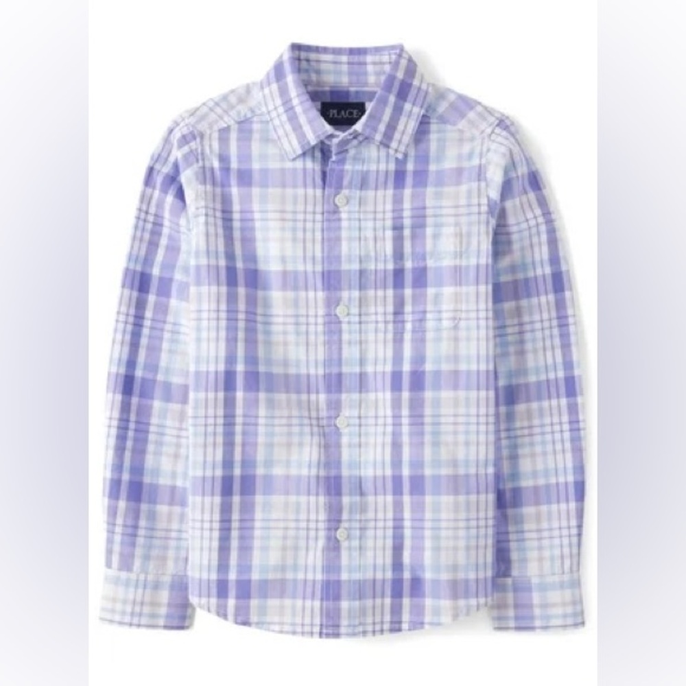 💞HP💞 Purple Plaid Button Down Shirt